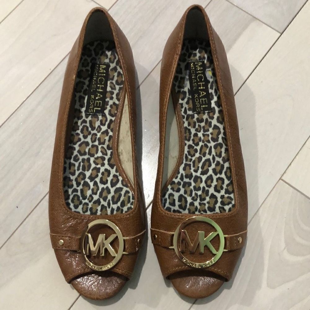 Michael Kors Women's Fulton Tumbled Leather Moccasin Brown Size 7.5